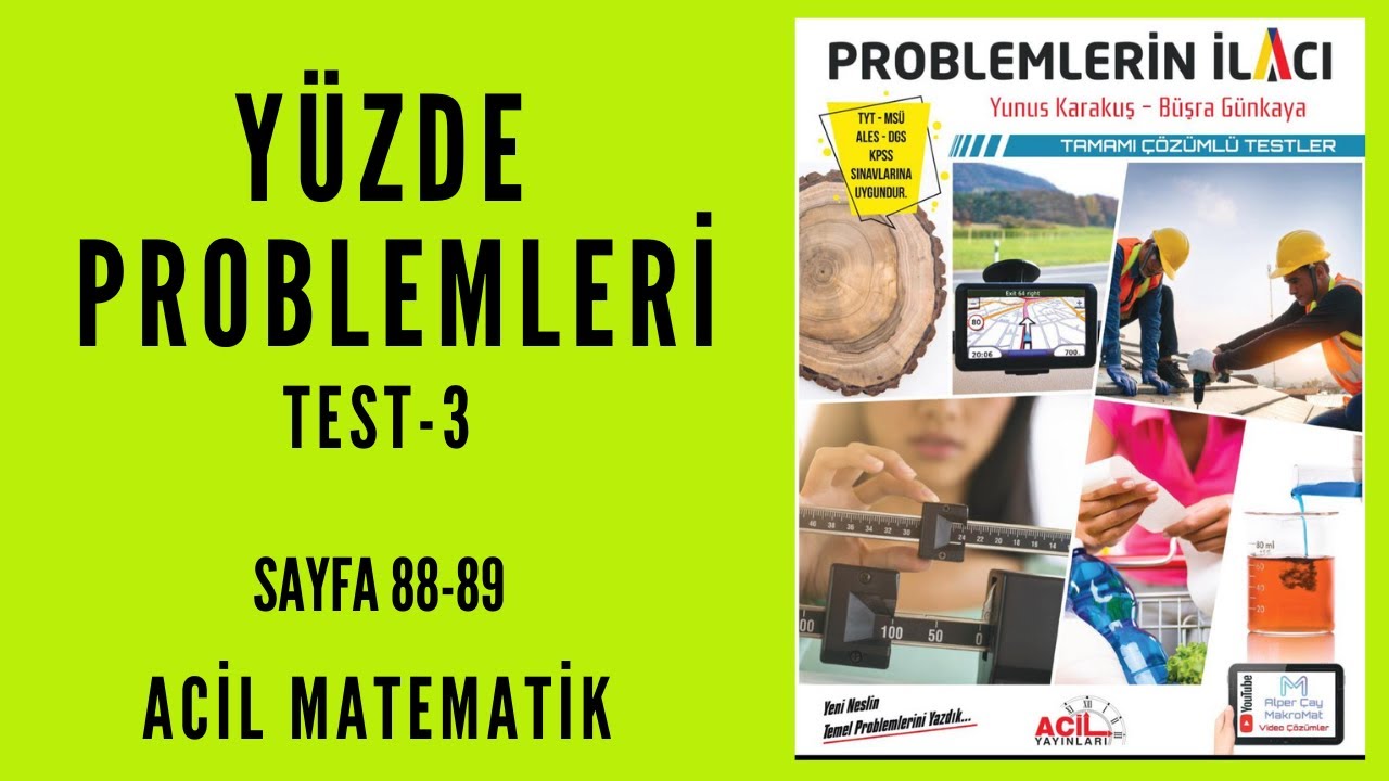 PROBLEMLERİN İLACI SORU BANKASI (Acil Matematik-Sayfa 88-89)