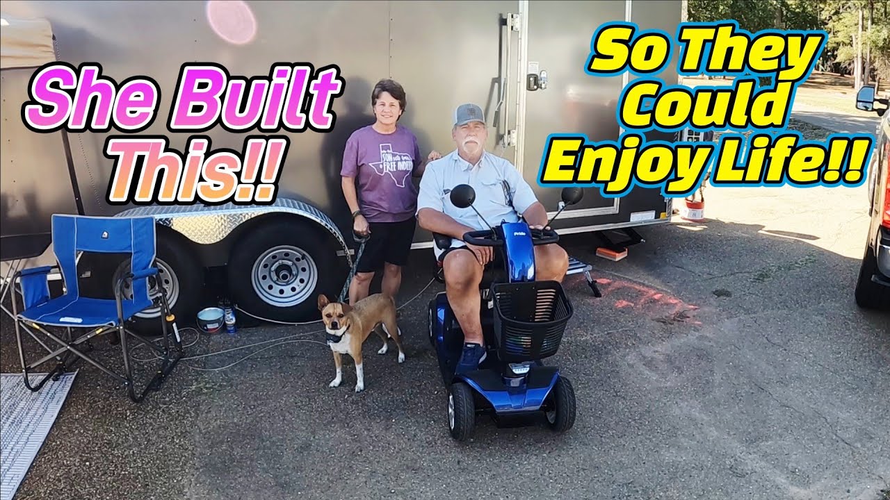 Cargo Trailer Conversion Built By Sharon To Accommodate Tim's Limited Mobility.
