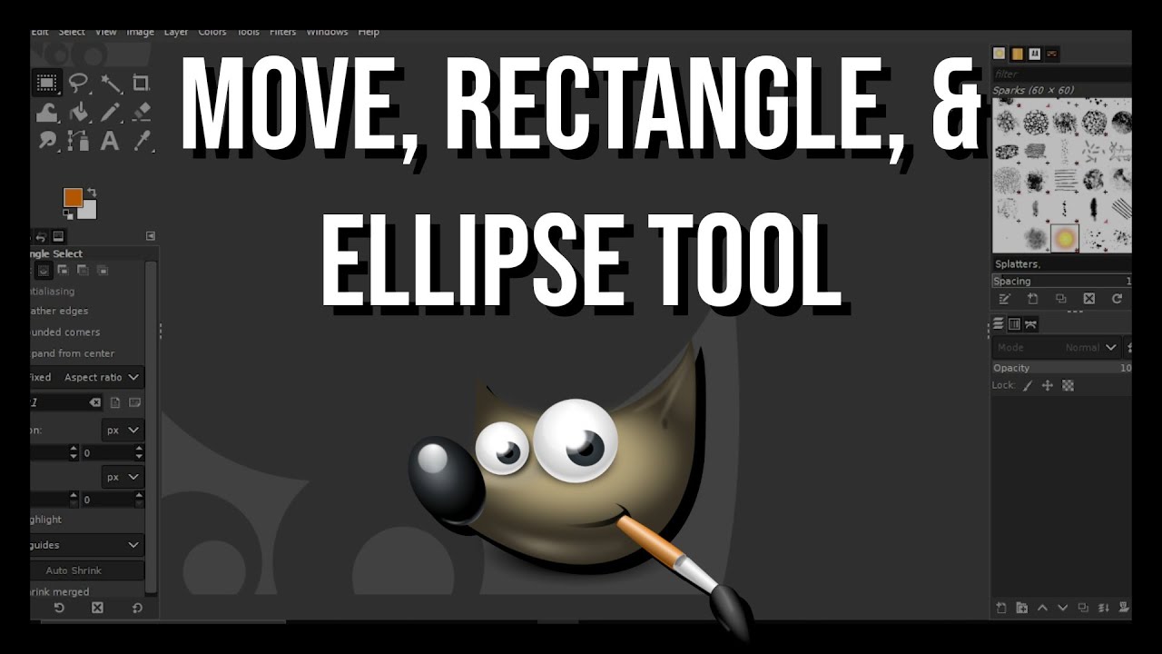 GIMP Tutorial #2: Move tool, Rectangle select tool, and both its types | GIMP Tutorials
