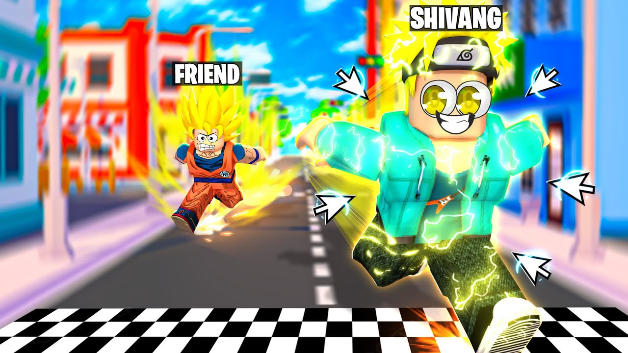 DEFEATING NOOBS FRIENDS 😂 IN RACE A FRIEND ROBLOX