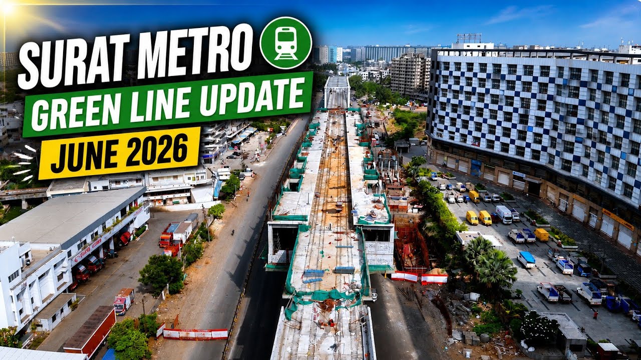 Surat City New Progress Update Metro Green Line Saroli | Gmrcl #4k 