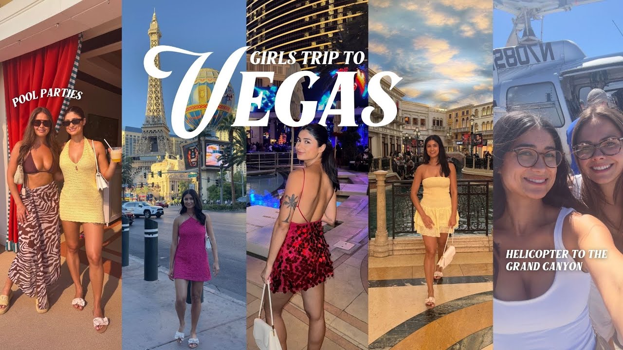 GIRLS TRIP TO VEGAS!!! Vegas vlog, pool parties, clubs, Grand Canyon helicopter tour & lots more
