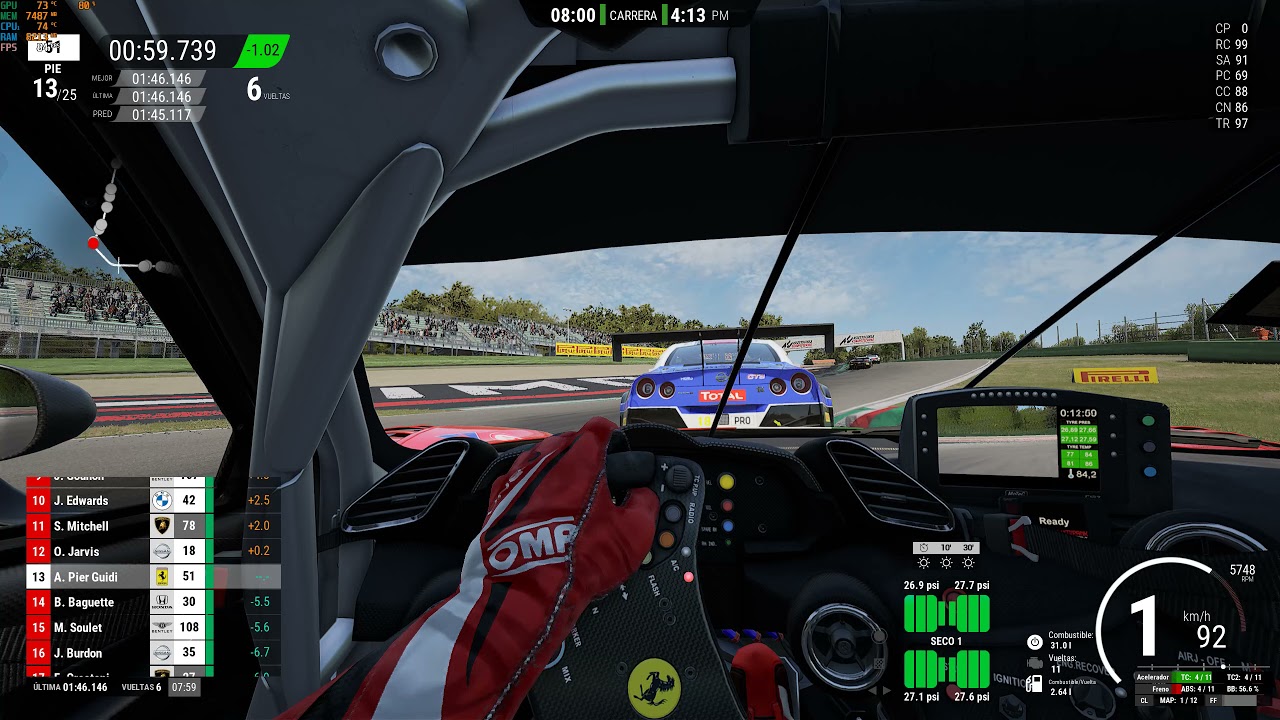 Assetto Corsa Competizione: Imola Circuit (3060Ti Ultra 1440p)