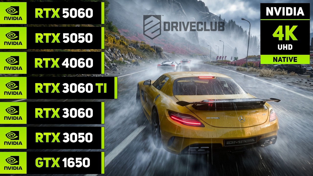 Driveclub PC Port - RTX 5060, 5050, 4060, 3060 TI, 3060, 3050, GTX 1650