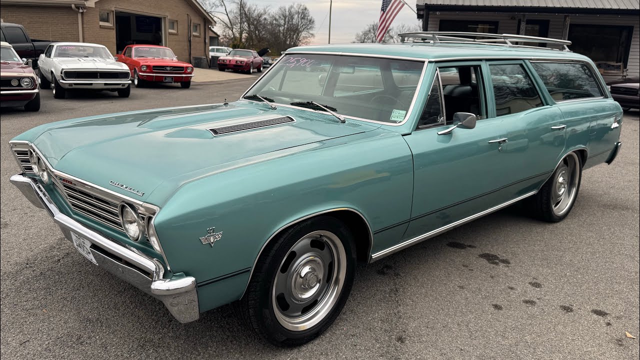 Тест-драйв Chevrolet Chevelle Wagon 1967 года выпуска ПРОДАН за 25 900 долларов, Maple Motors #3337