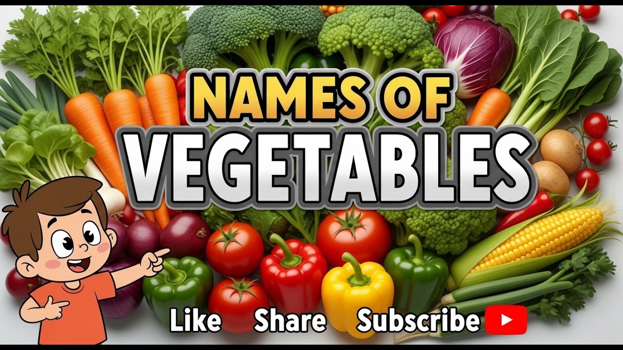 Vegetable Names for Kids 🥕 Vegetable Names for Children | Let’s Learn Vegetables Educational Video