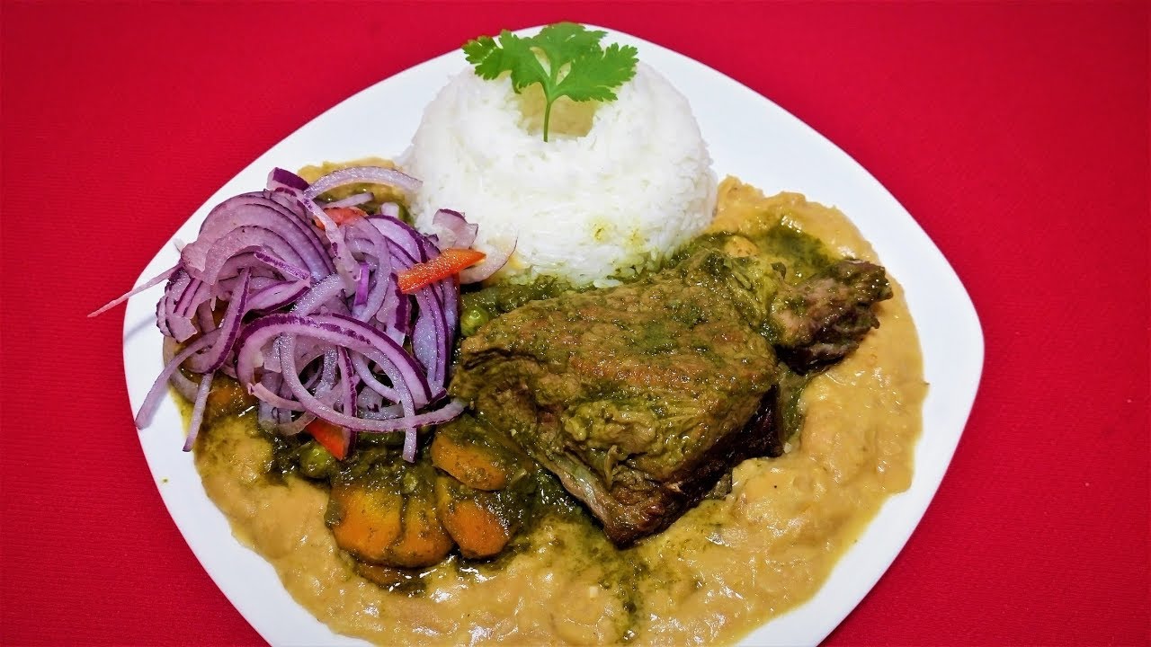 Seco de res con frejoles (comida Peruana)