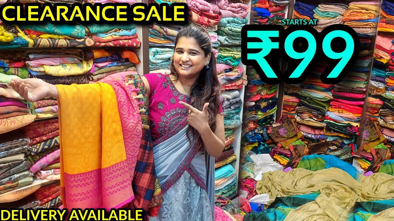 நம்ம Sowcarpet யில் All Branded Sarees பாதி விலையில் கிடைக்கும் கடை Satin Georgette Chiffon Brasso