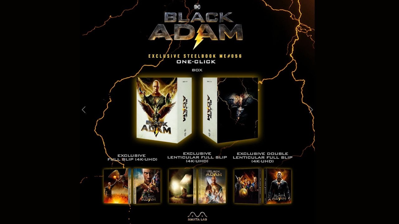 Black Adam - OC Box 4K Manta Lab Exclusive No.56 Limited Edition Fullslip Steelbook Blu-ray Unboxing