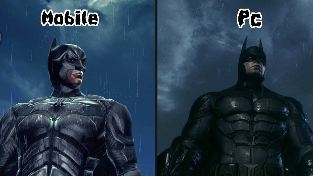 The Dark Knight Rises (Mobile) Vs Batman Arkham Knight (Pc) !!