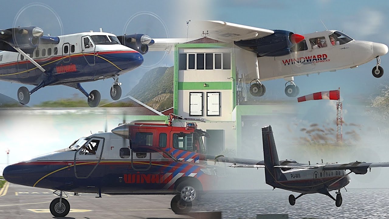 Saba's Juancho E. Yrausquin Airport | Morning Action *World's Shortest Commercial Runway*