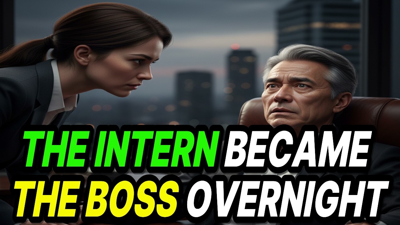 THE INTERN BECAME THE BOSS OVERNIGHT.