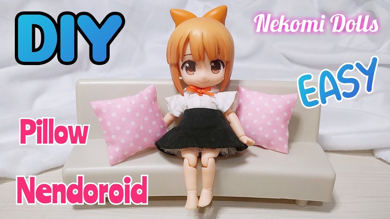 [ DIY ] Miniature Pillow for Nendoroid/Obitsu11 - No Sewing Needed