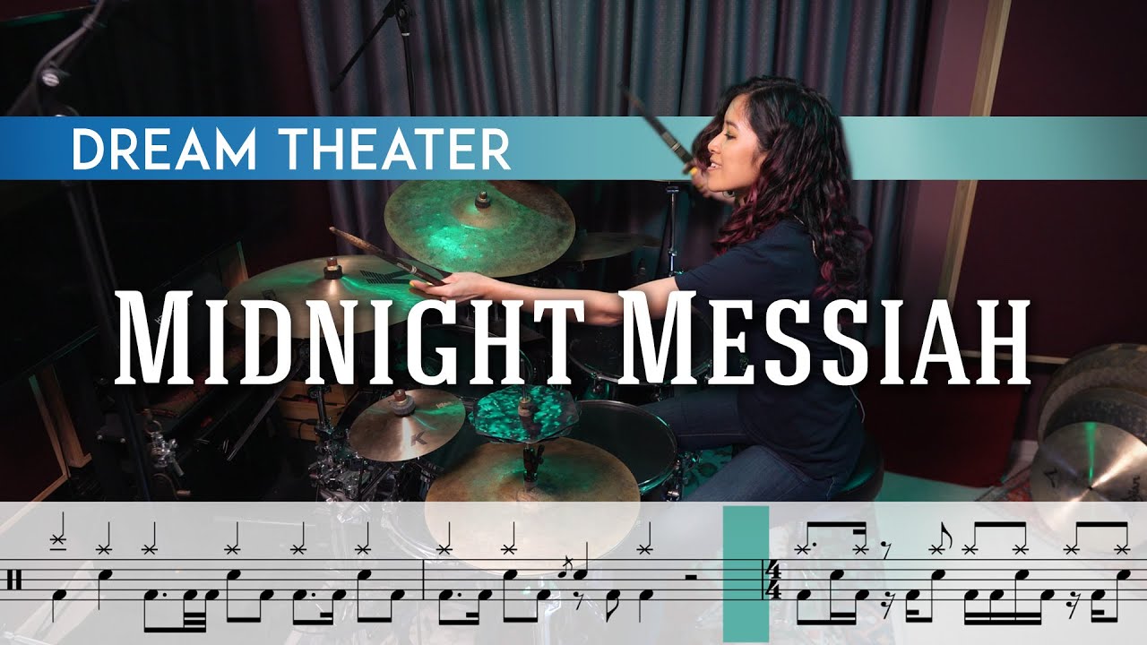 Dream Theater - Midnight Messiah (drum cover with sheet notation)