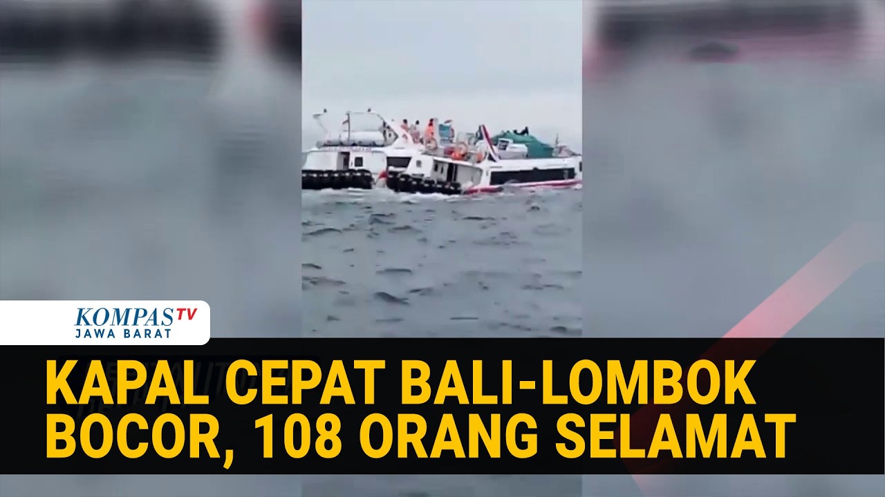Kapal Cepat Lombok-Bali Angkut Wisatawan Bocor di Perairan Amed, 108 Orang Selamat