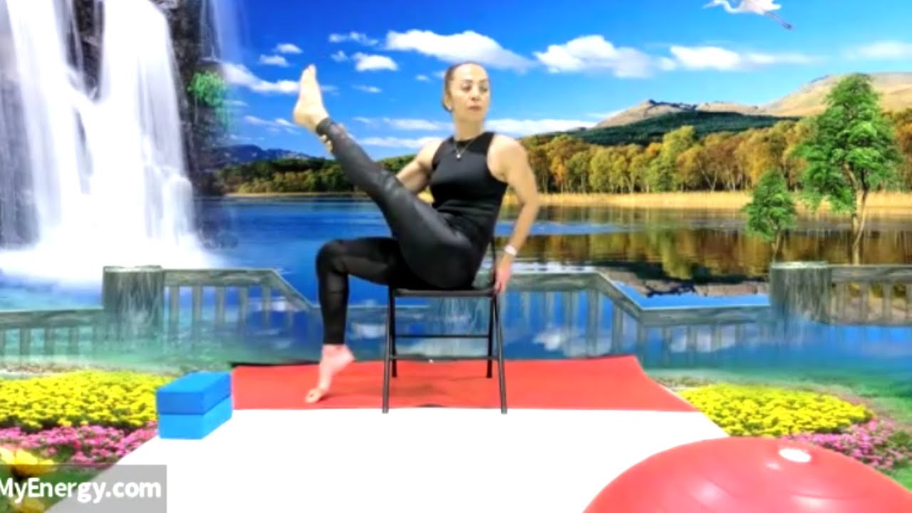Chair Yoga To Strengthening Legs, Hips, Back, Shoulders and Neck.