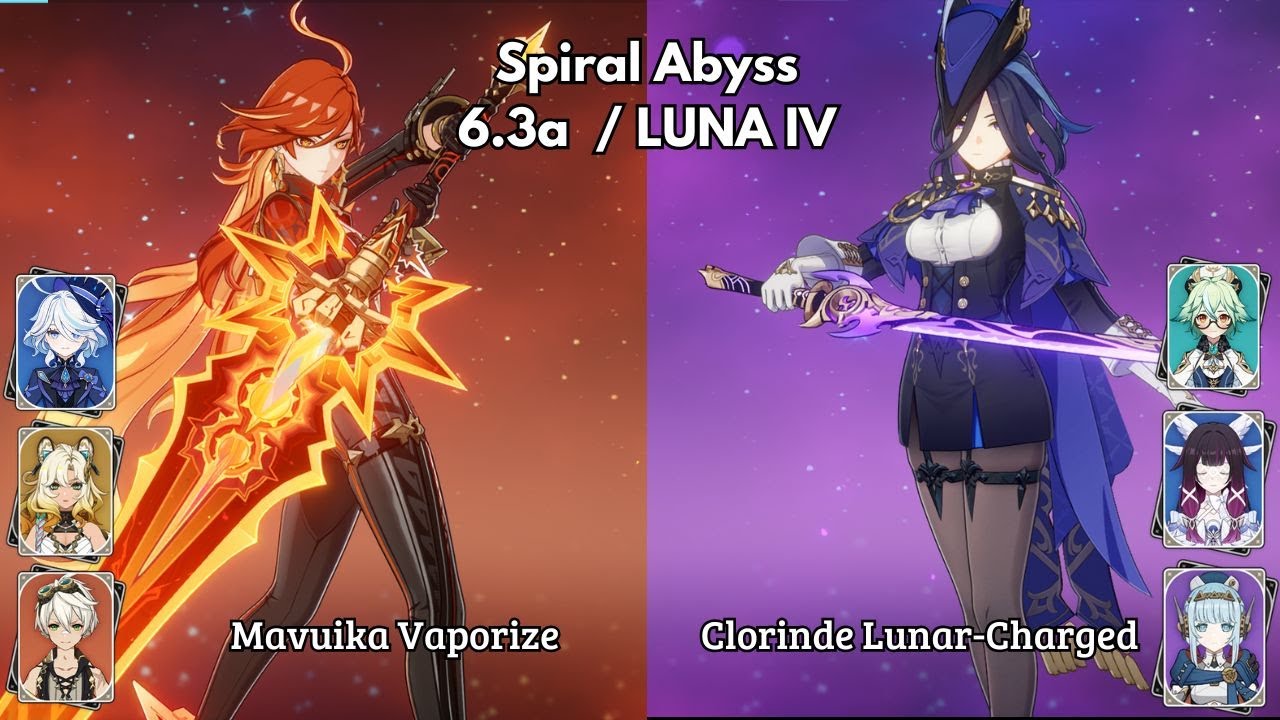 C0R1 Mavuika Vaporize & C0R1 Clorinde Lunar-Charged | Spiral Abyss Luna IV | Genshin Impact