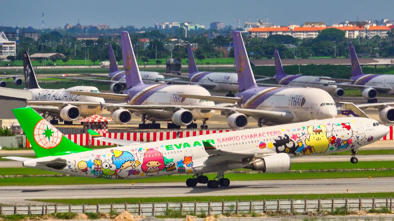 20 MINS LANDINGS & TAKEOFFS at BKK | 4K | Close Up Plane Spotting at Bangkok Suvarnabhumi (2022)