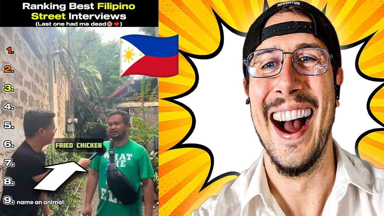 🇵🇭 Reacting to Hilarious Filipino Street Interviews for the First Time!