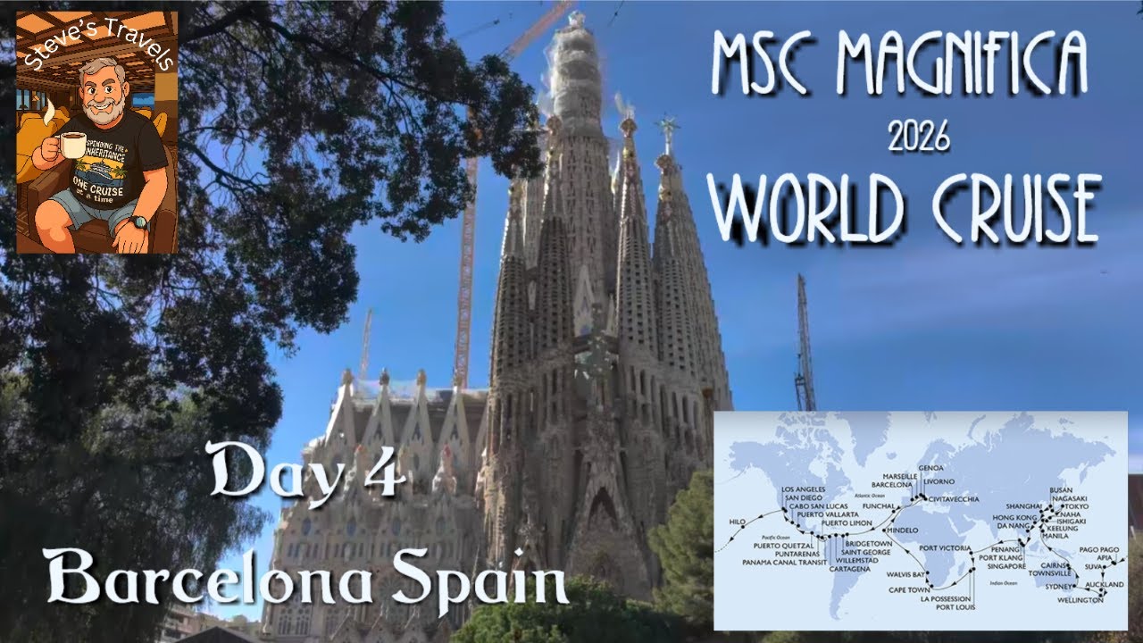 MSC World Cruise 2026 Day 4 - Barcelona Spain