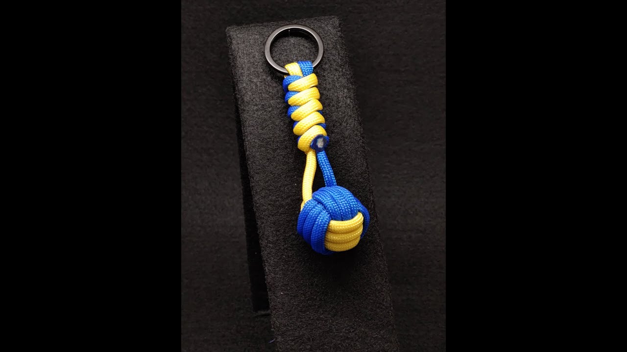 Llavero Modelo Puño de Mono dos Colores | Monkey's Fist Knot Two Colors Keychain.