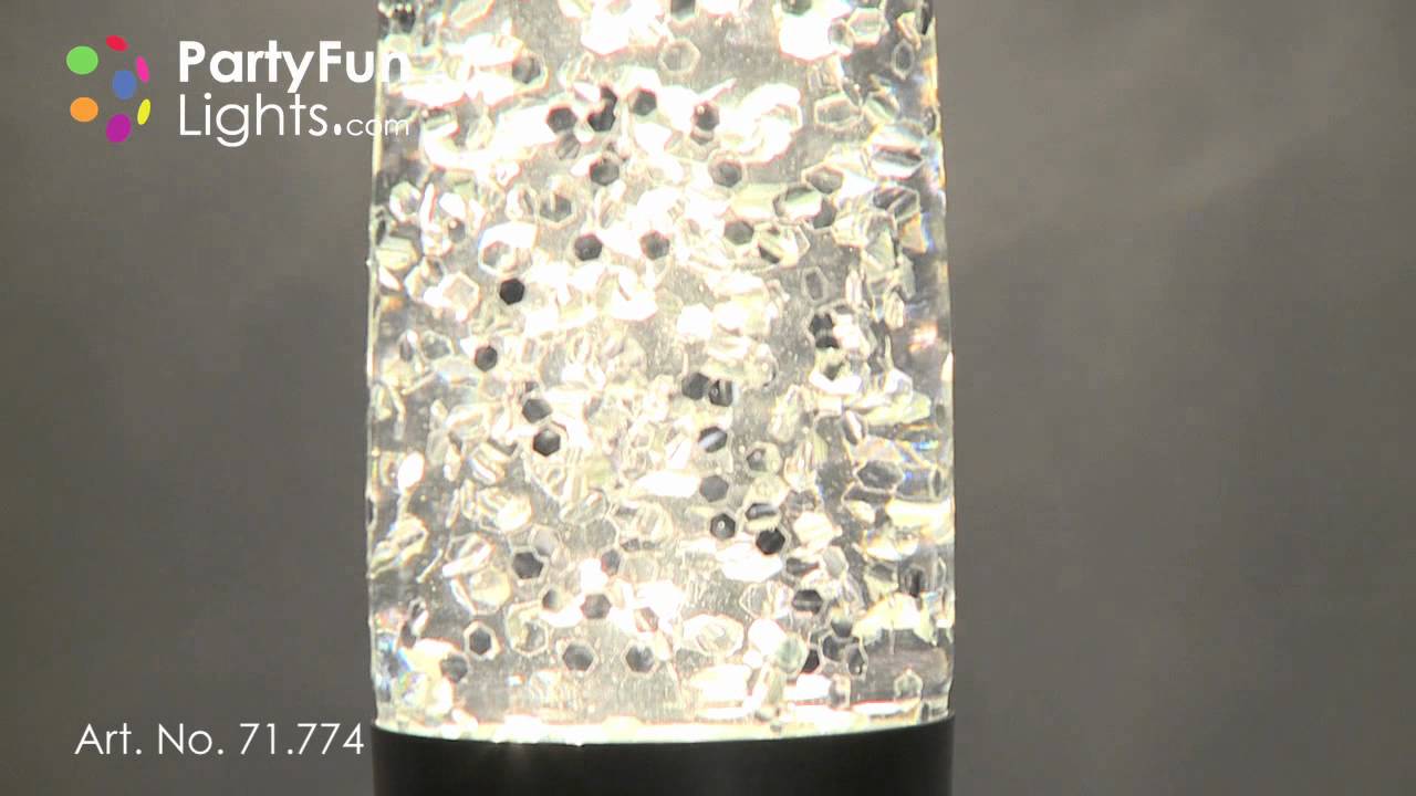 Liquid light lava glitter lamp luminaires silver/silver height 34cm 71774