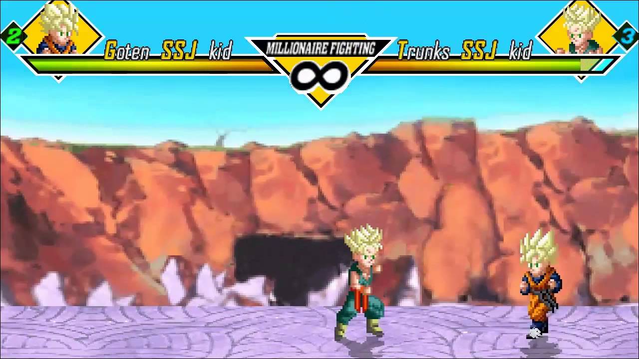 M.U.G.E.N Goten SJJ Kid VS Trunks SSJ Kid [HD]