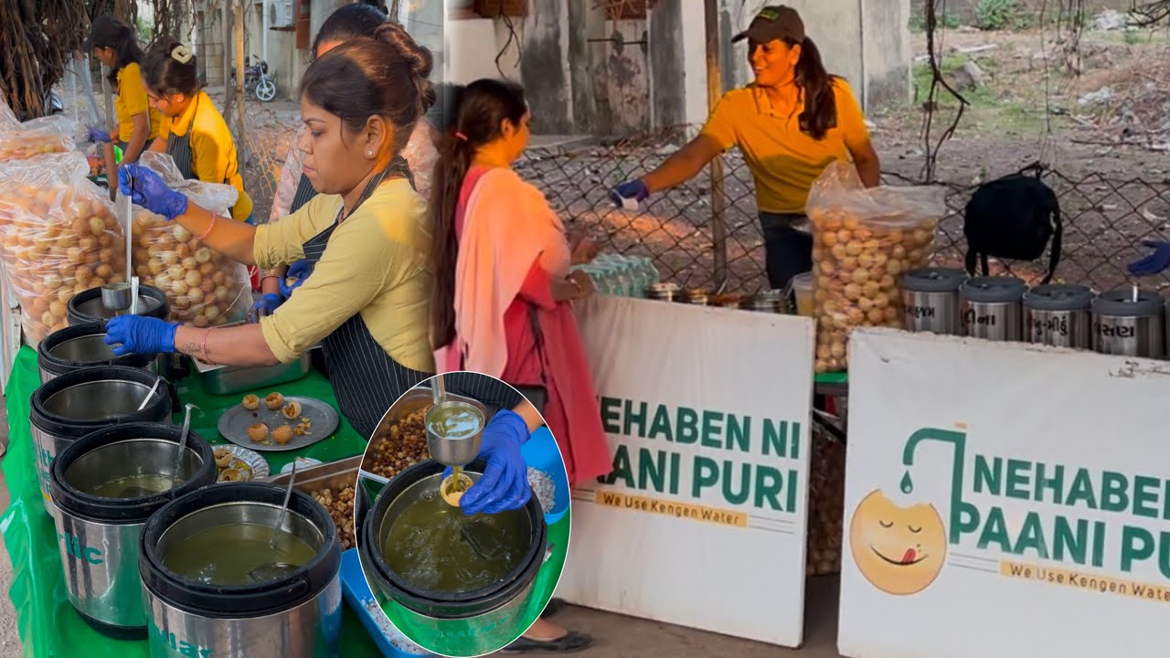 Nehaben ni Famous Panipuri | Indian Street Food of Gujarat #streetfood