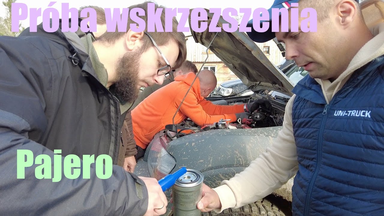 Wypad w kotlinę i próba odpalenia Pajero.