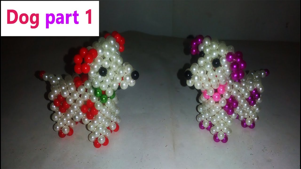 How to make a dog with beads //পুতি দিয়ে কুকুর তৈরি part ( 1 - 2 )