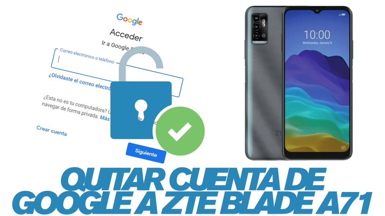 Como quitar cuenta de Google en ZTE Blade A71 (A7030)