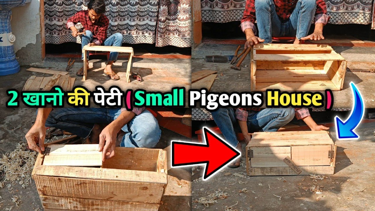 How To Make 2 Partition Small Pigeons House | दो खानो की छोटी कबूतर पेटी बनाओ आसानी से