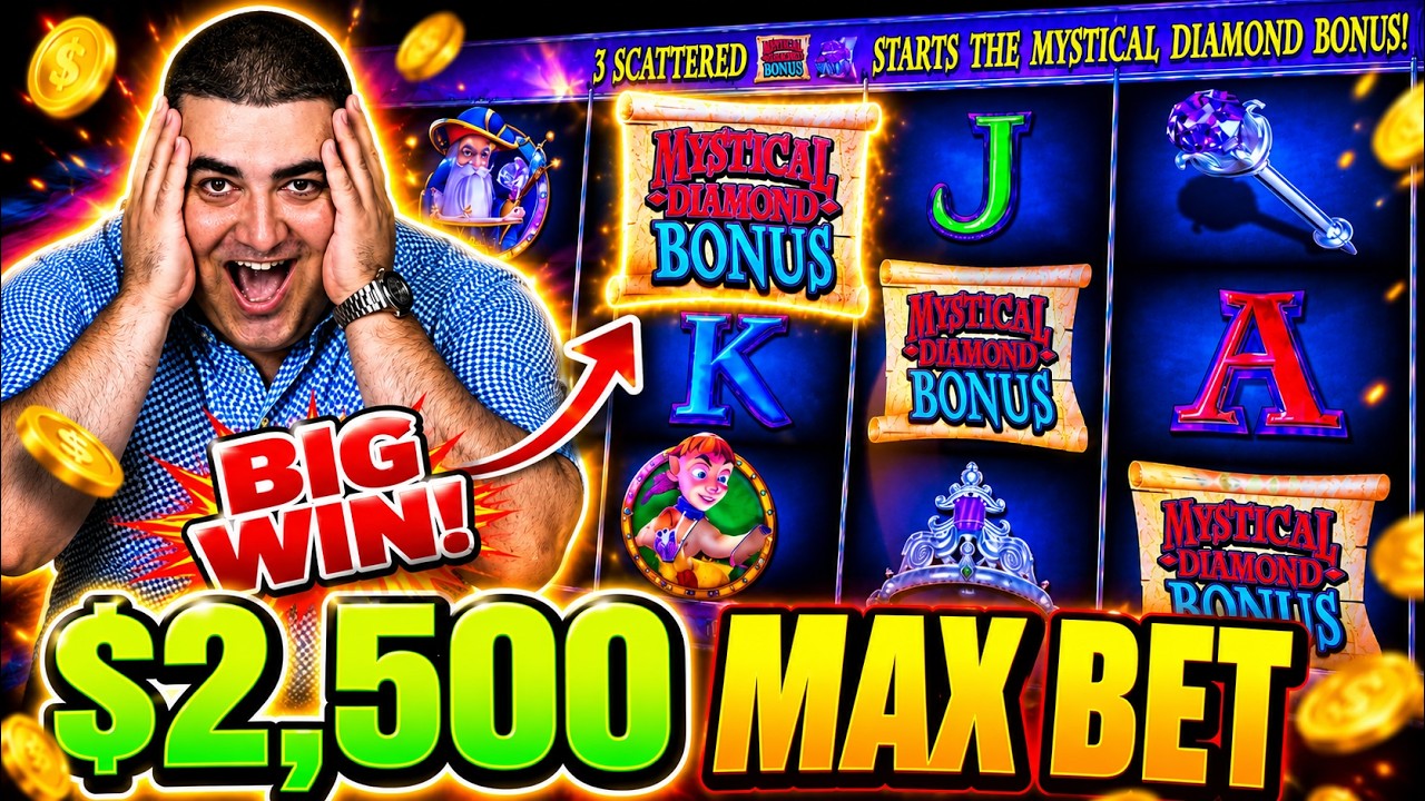 $2,500 Max Bet Bonus on Diamond Queen Slot 