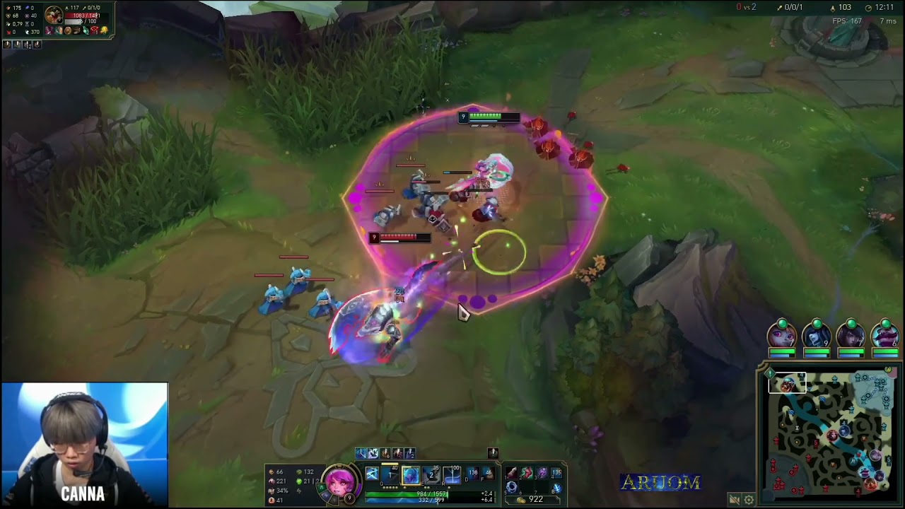 CANNA GWEN POV / T1 VS HLE GAME 2 [WORLDS]