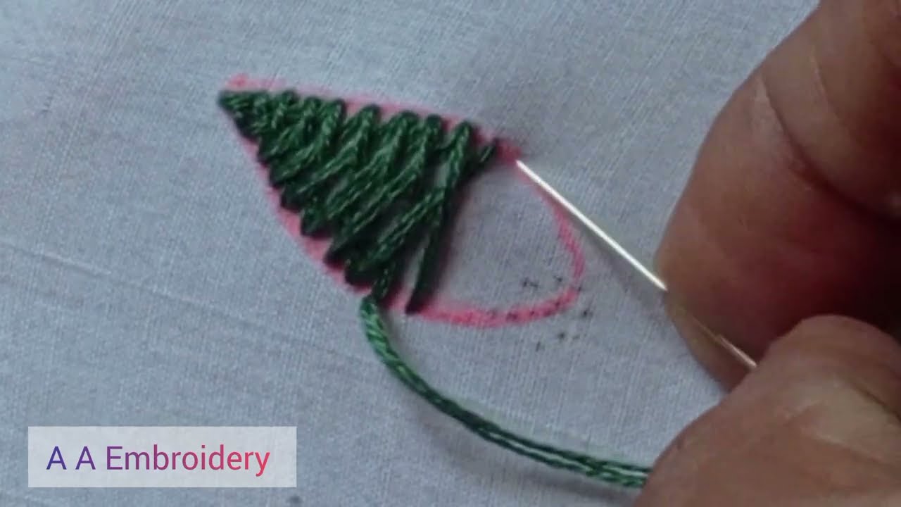 Beautiful leaf 🌿 hand embroidery designs unique stitch and amazing designs 