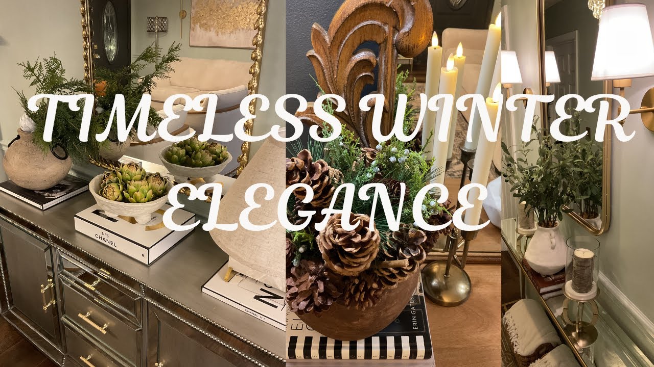 Winter Elegance ❄️ | Console & Credenza Styling with Timeless Charm #housetohome #decor  #viral
