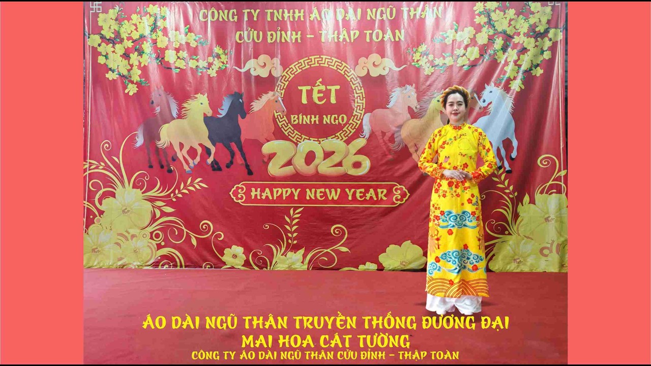 ÁO DÀI NGŨ THÂN TRUYỀN THỐNG ĐƯƠNG ĐẠI - MAI HOA CÁT TƯỜNG HÀ VĂN LỢI 5