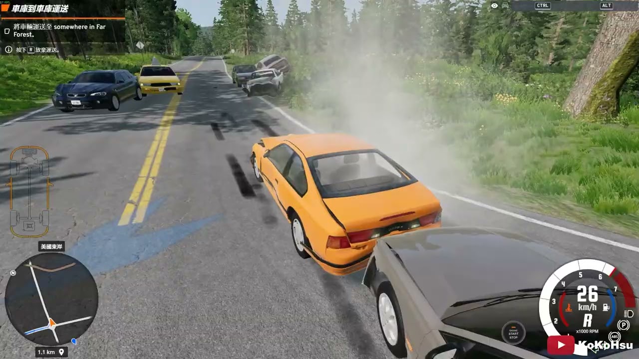 【KoKoHsu】製造車禍看引起AI憤怒 | BeamNG. Drive