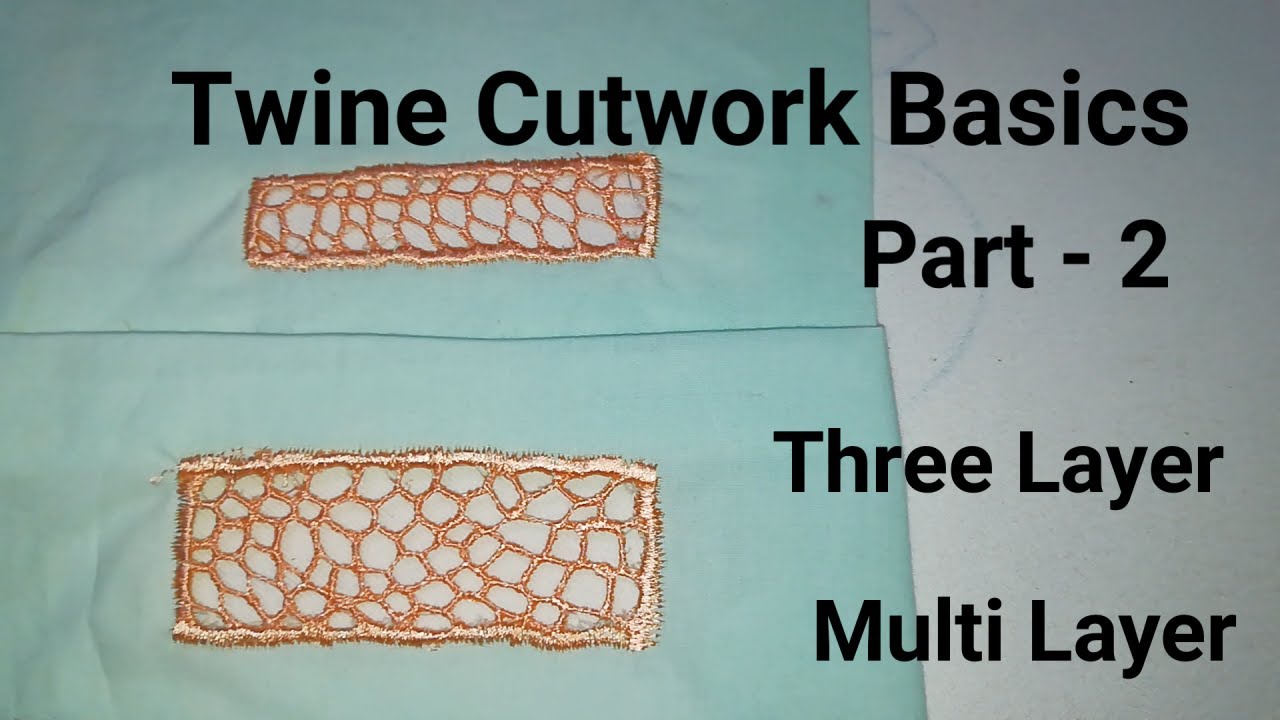 Twine Cutwork Basics/Tutorial for Beginners/Machine embroidery StitchesEP:8/Usha Janome/ Malayalam