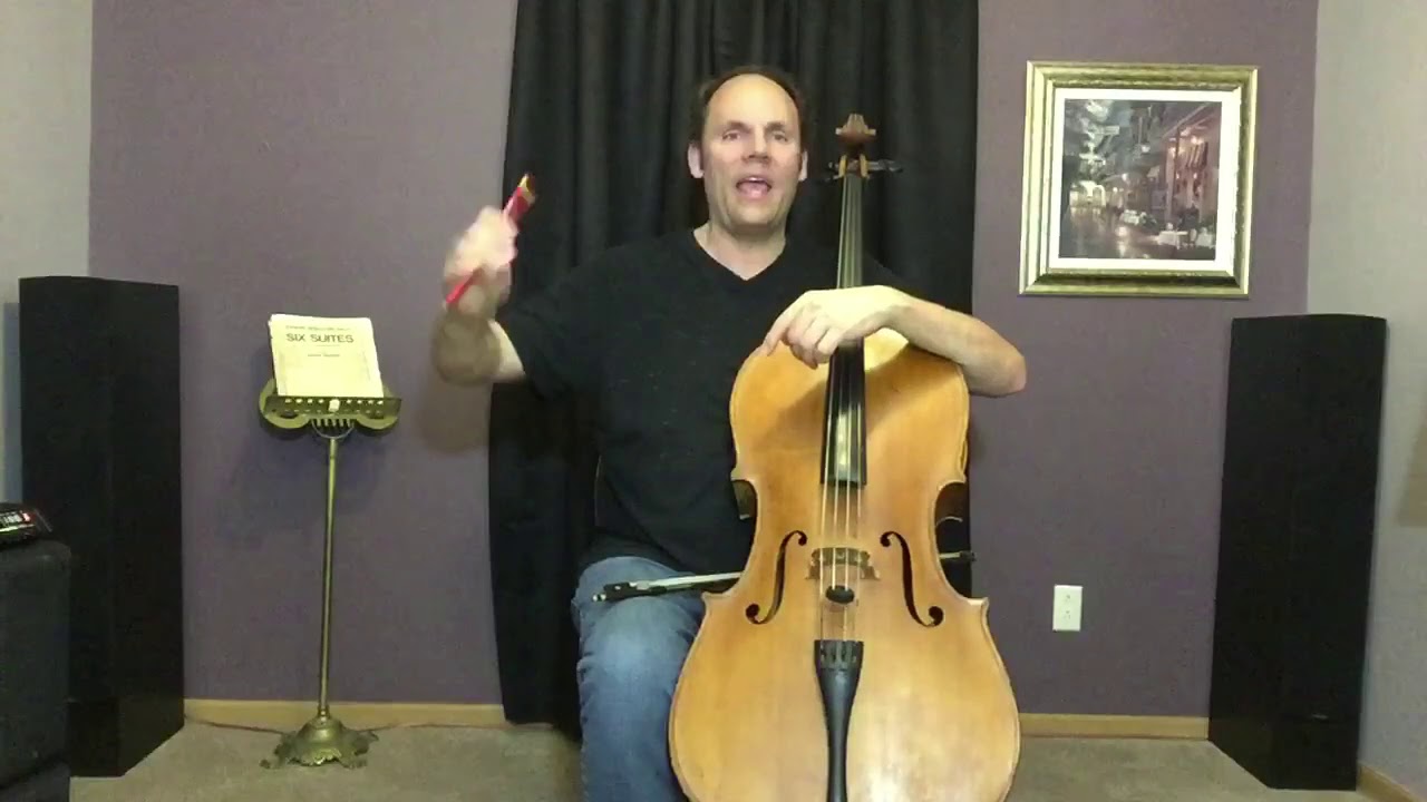 Releasing tension in the wrist when bowing the cello.