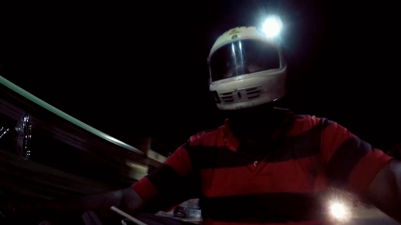 Exploring the ECR at night on my motorcycle