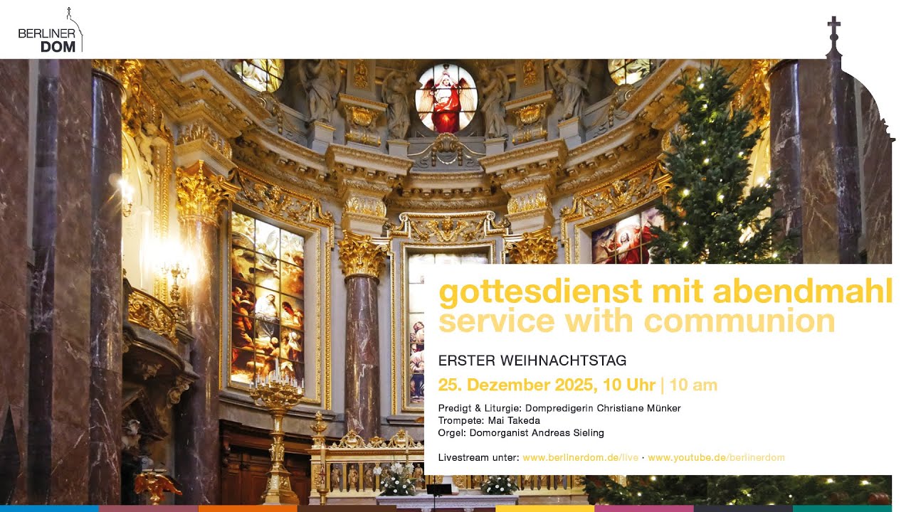 Festgottesdienst mit Abendmahl am 1. Weihnachtstag, Donnerstag, 25. Dezember 2025, 10 Uhr