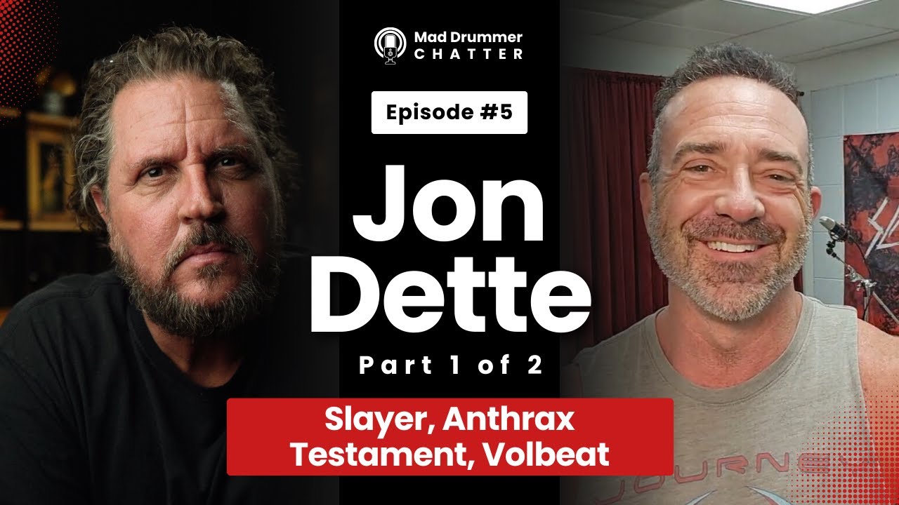 Mad Drummer interview with Jon Dette from Slayer, Anthrax, Testament, & Volbeat.