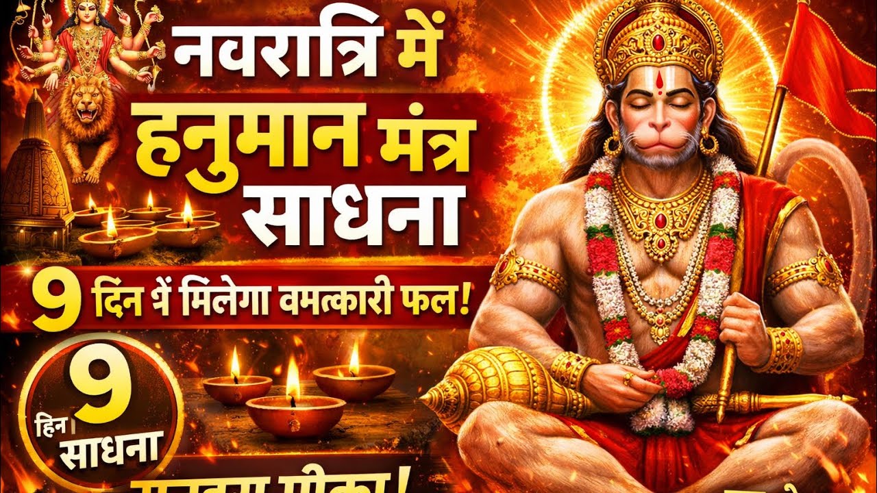 नवरात्रि में करे हनुमान मंत्र साधना , हनुमान जी की कृपा प्राप्त करने का सुनहरी मौका नो दिन की साधना 