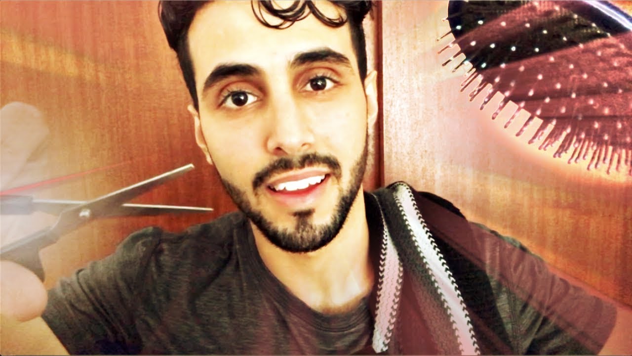 ASMR haircut - Haircut roleplay ✂️💈(brushing, scissors, hair wash, hair spray, tapping, whispering)