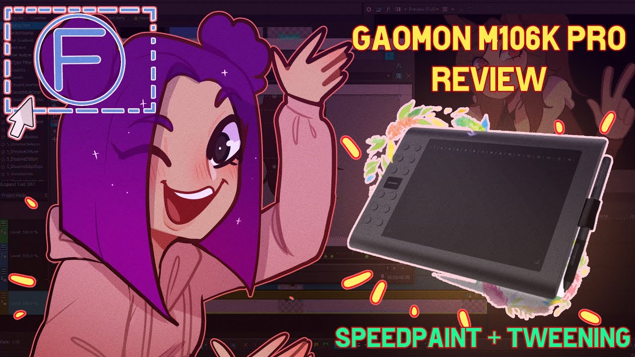 [VEGAS PRO] A Tweening Tutorial??? (Speedpaint + Unboxing Review) Gaomon M106k Pro Review