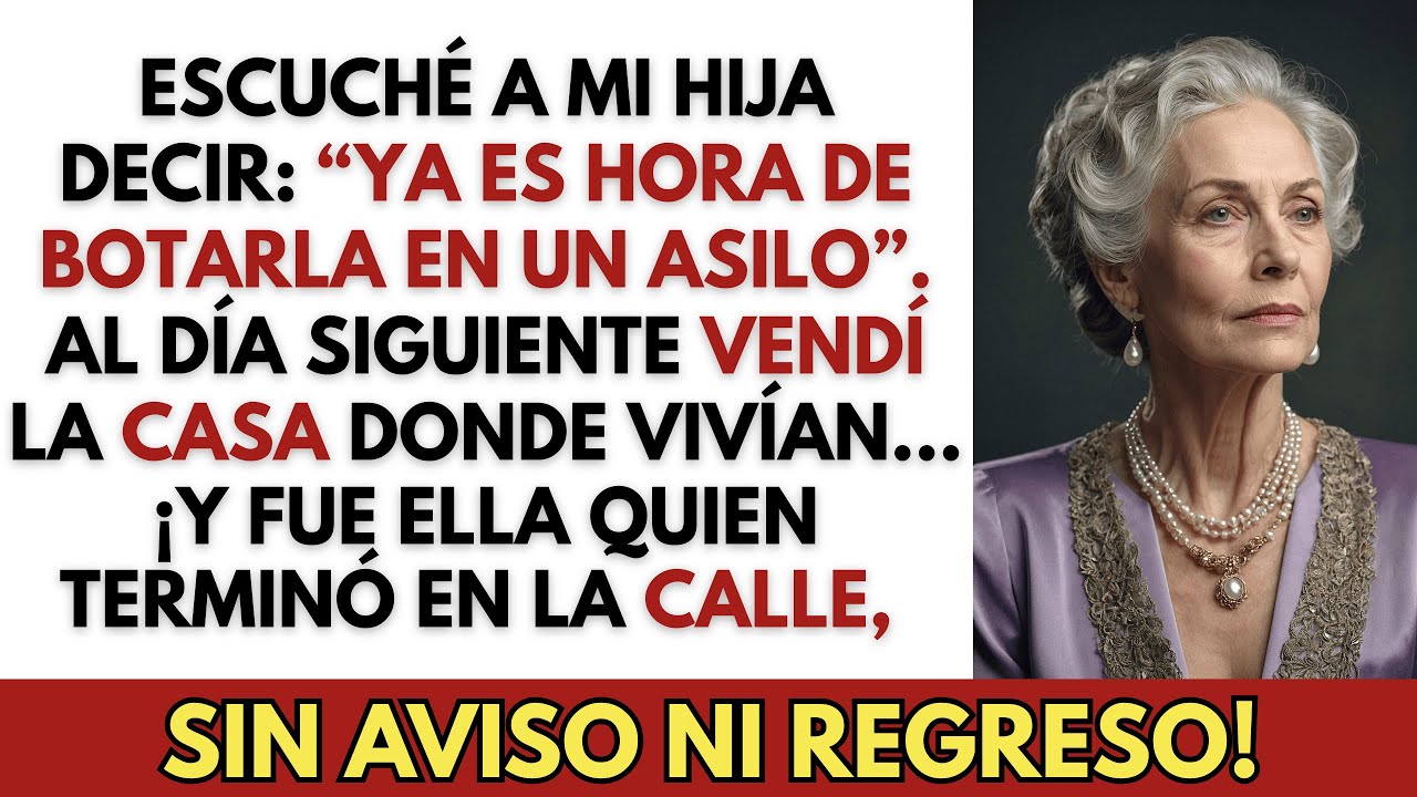 Escuché a mi HIJA decir: “METÁMOSLA A UN ASILO”… ¡así que VENDÍ la CASA en la que vivían!
