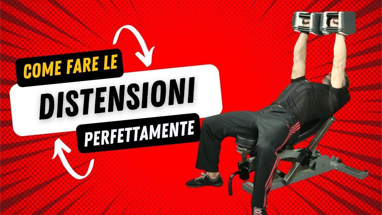 Tutorial Spinte / Distensioni con manubri per il petto su panca piana e panca inclinata