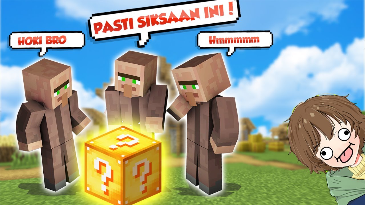 AKU SIKSA VILLAGER PAKE LUCKY BLOCK KOCAK DI GAME SIKSA VILLAGER !!!