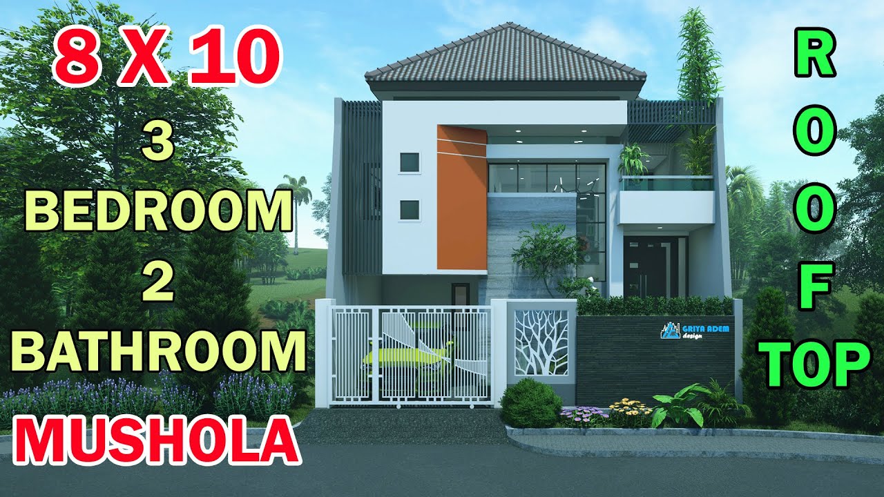 Split Level House 8X10 Meter 3 Kamar 2 Toilet Mushola Rooftop